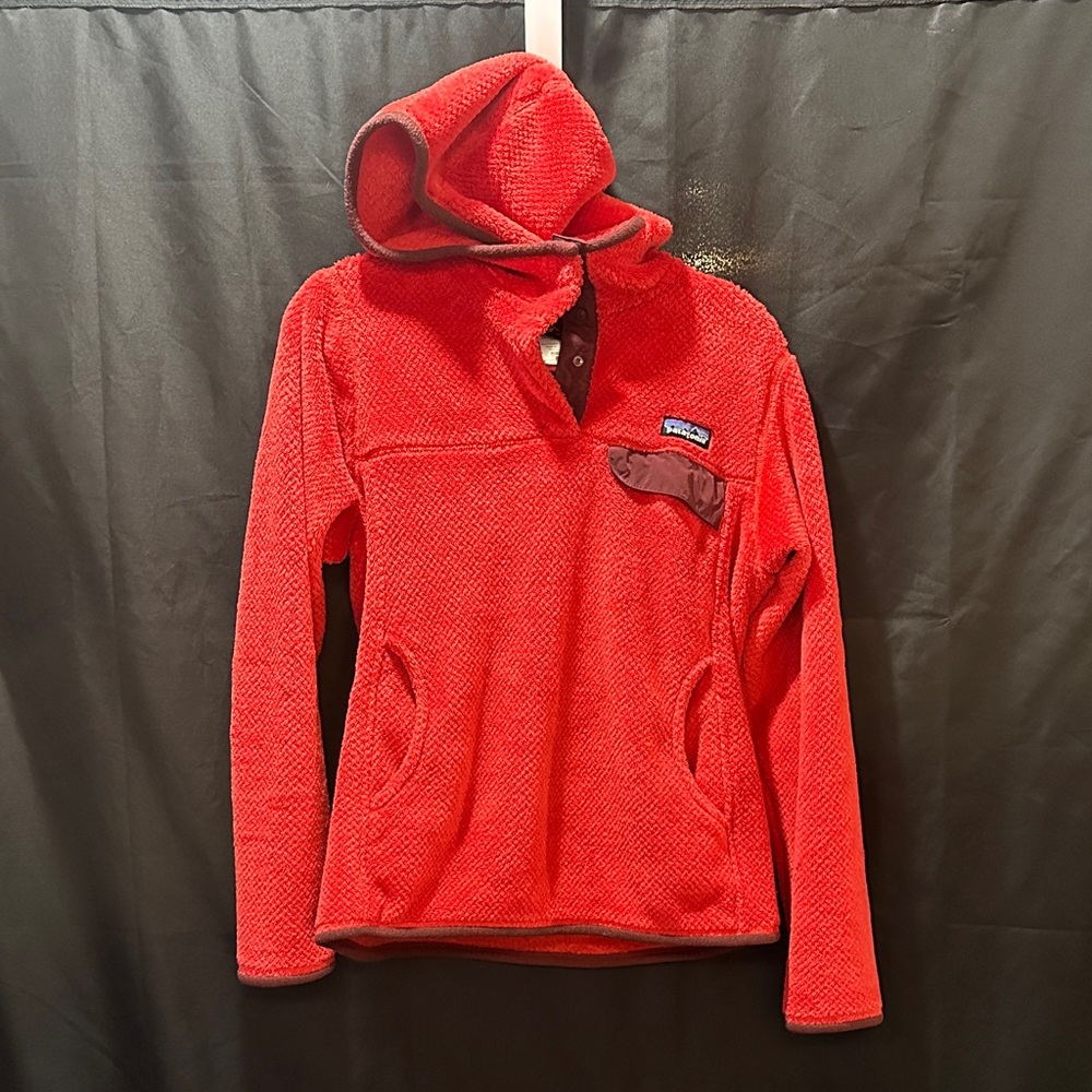 Patagonia Red and Pink Fleece Jacket